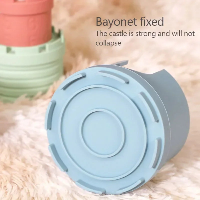 Silicone Stacking Castle and Nesting Teether Cups for Toddlers and Babies Baby &amp; Kids &gt; Toys Baby Stork 