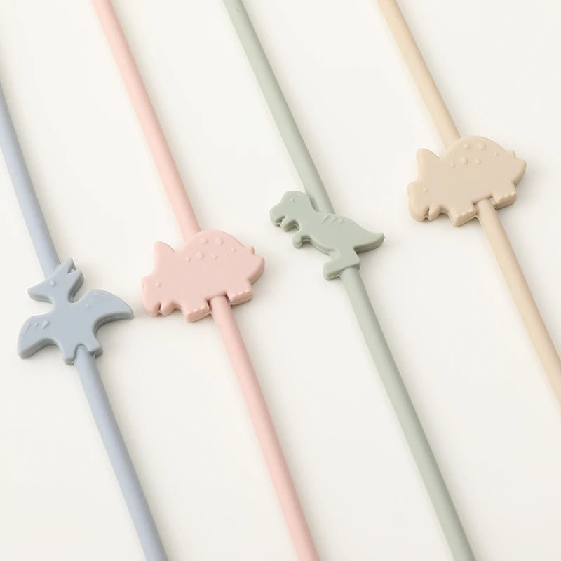 Silicone Toy Pram Strap 4pcs - Dinosaur Collection Baby Stroller Accessories Baby Stork 