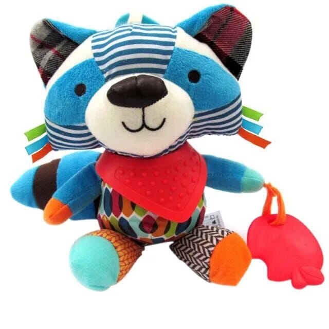 Skip Hop Bandana Buddies Teething &amp; Activity Toy - Multi-Sensory Pram Toy Baby Toys &amp; Activity Equipment Skip Hop Racoon 