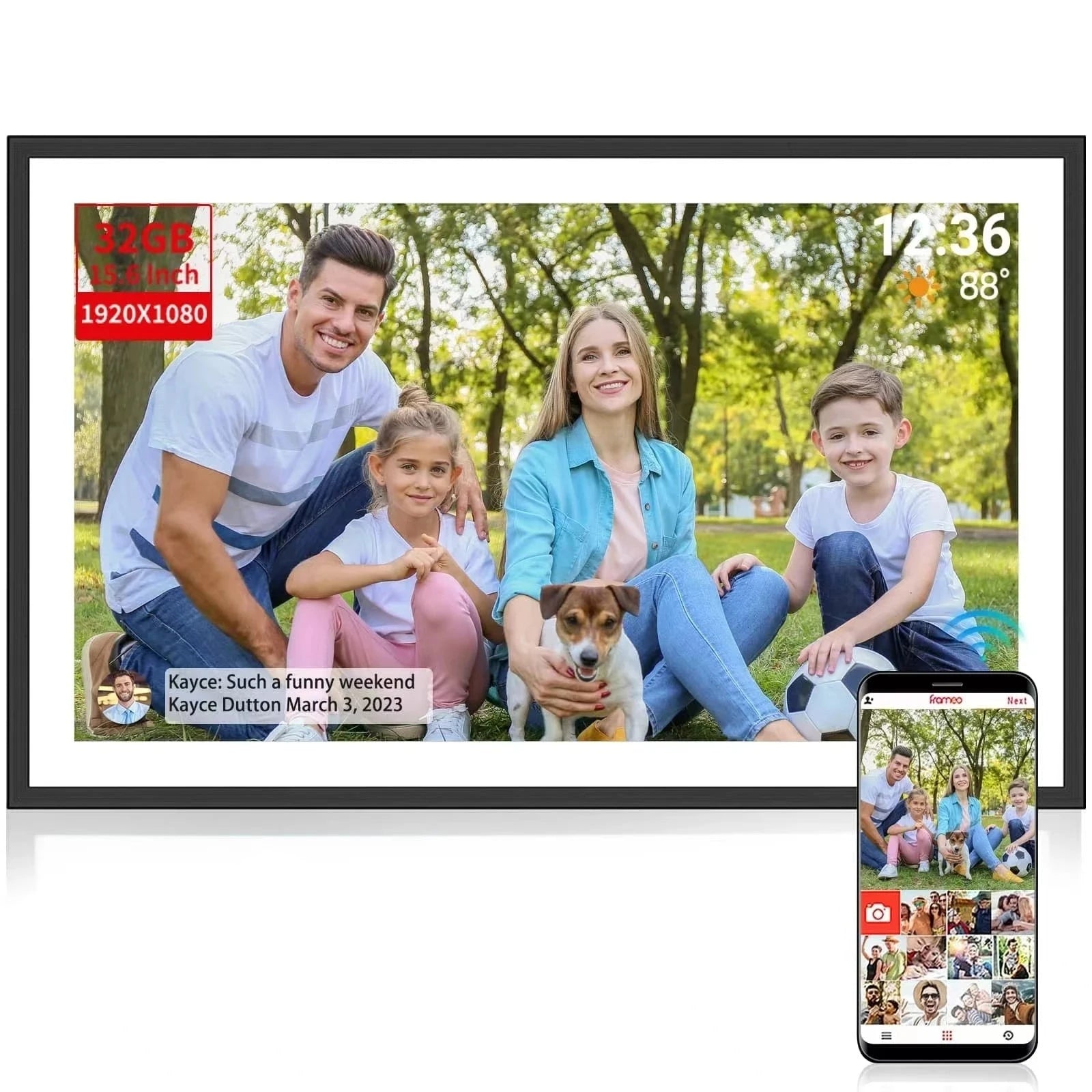 Smart Digital Photo Frame 15.6 Inch 32GB Digital Photo Frame Frameo 