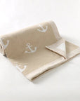 Soft Knit Anchor Blanket Swaddling & Receiving Blankets Storkke Caeamel 