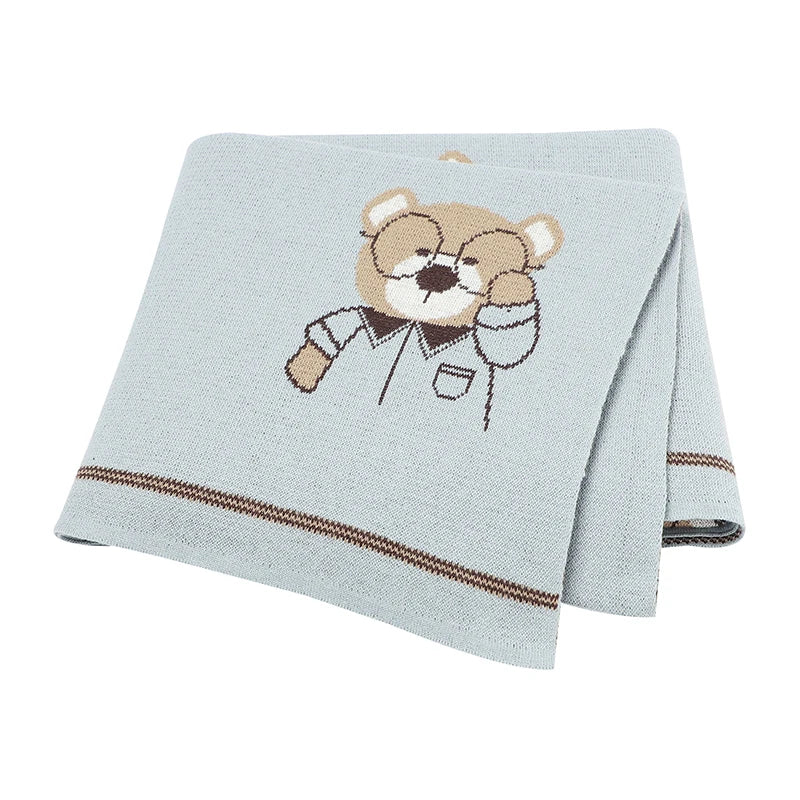 Soft Knit Bear Blanket Baby Stork HD82W1270 1 