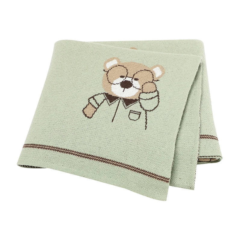 Soft Knit Bear Blanket Baby Stork HD82W1270 5 
