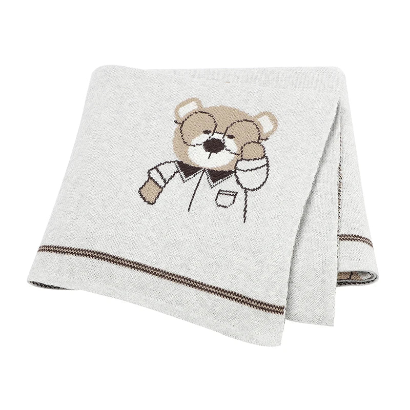 Soft Knit Bear Blanket Baby Stork HD82W1270 