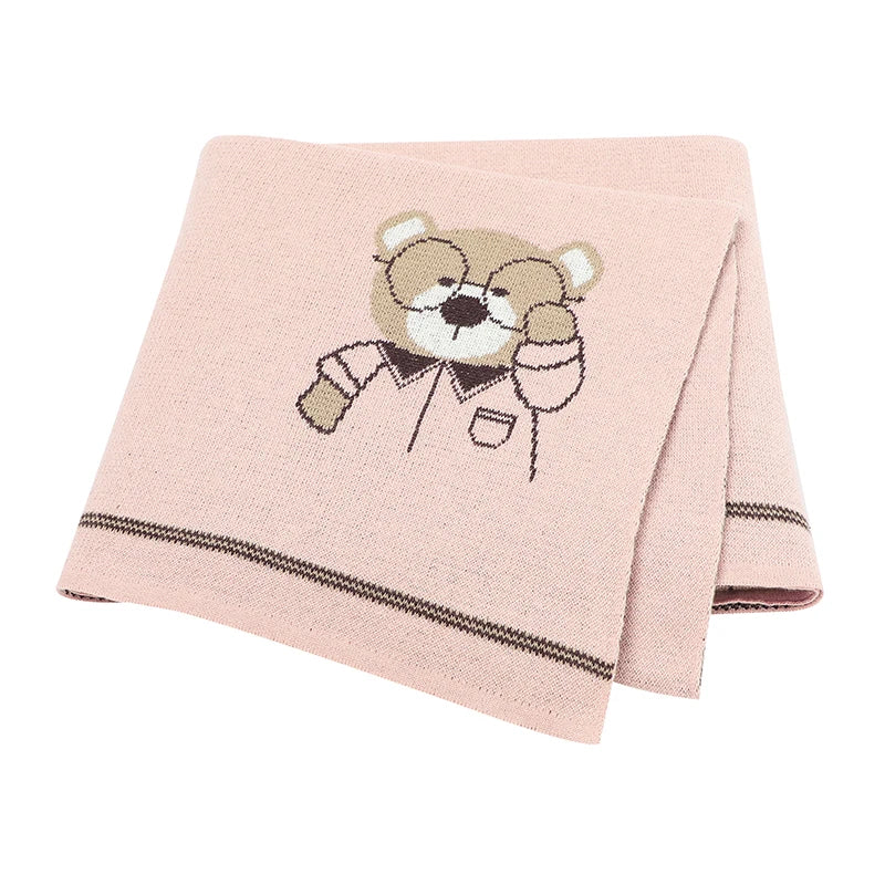 Soft Knit Bear Blanket Baby Stork HD82W1270 6 