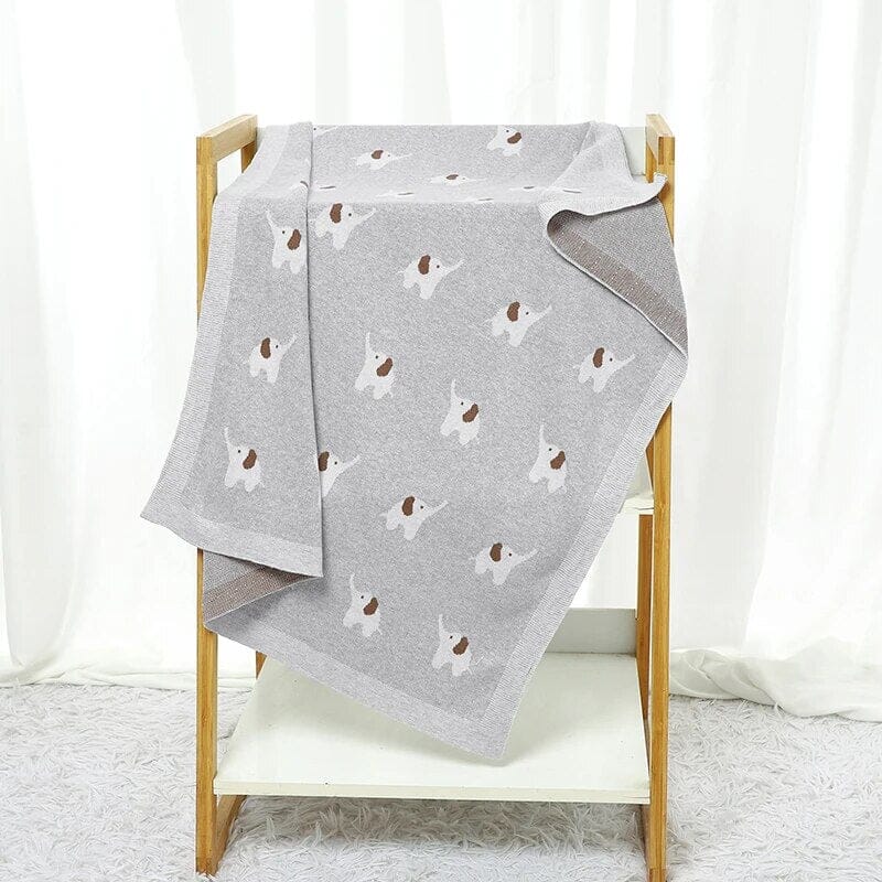 Soft Knit Elephant Blanket Swaddling &amp; Receiving Blankets Storkke 