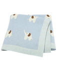 Soft Knit Elephant Blanket Swaddling & Receiving Blankets Storkke Light Blue 