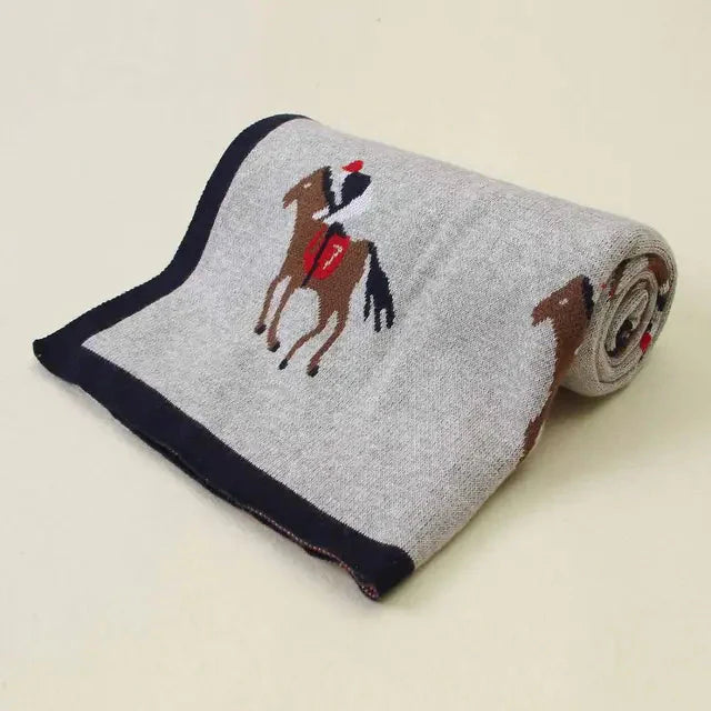 Soft Knit Horse Blanket Swaddling & Receiving Blankets Storkke 