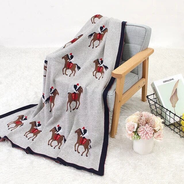 Soft Knit Horse Blanket Swaddling &amp; Receiving Blankets Storkke 