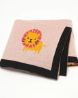 Soft Knit Lion Blanket Swaddling & Receiving Blankets Storkke Light Pink 