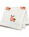 Soft Knit Llama Blanket Swaddling & Receiving Blankets Storkke Cream 