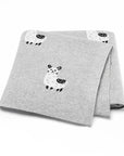 Soft Knit Llama Blanket Swaddling & Receiving Blankets Storkke Grey 