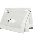Soft Knit Polar Bear Blanket Swaddling & Receiving Blankets Baby Stork Grey 
