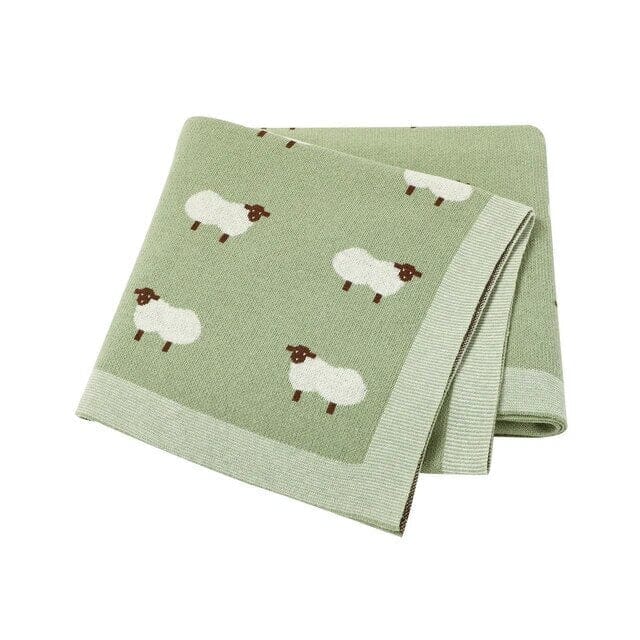 Soft Knit Sheep Blanket Swaddling & Receiving Blankets Storkke 