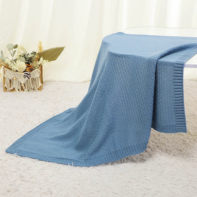 Super Soft Knitted Baby Blanket - Ideal for Swaddling and Stroller Cover Swaddling & Receiving Blankets Baby Stork 