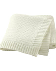 Super Soft Knitted Baby Blanket - Ideal for Swaddling and Stroller Cover Swaddling & Receiving Blankets Baby Stork Cream 