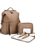 Vegan Leather Nappy Backpack: Style Meets Sustainability Diaper Wet Bags Baby Stork Camel 