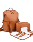 Vegan Leather Nappy Backpack: Style Meets Sustainability Diaper Wet Bags Baby Stork Tan 