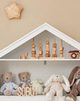 Whimsical House & Fence-Style Kids Storage: Bookcase and Toy Chest on Wheels Baby & Kids > Kid's Furniture Baby Stork 