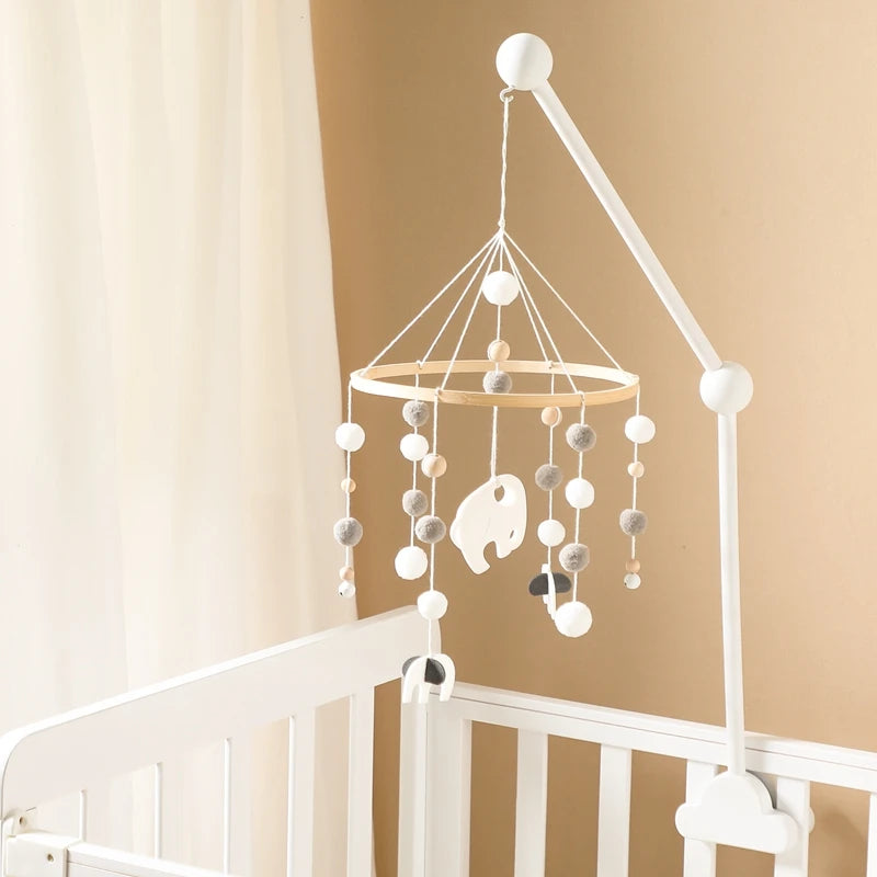 Wooden Cot Arm Storkke White Cloud 