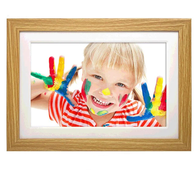 Wooden Smart Digital Photo Frame 10.1 Inch 32GB Digital Photo Frame Frameo 