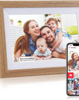 Wooden Smart Digital Photo Frame 10.1 Inch 32GB Digital Photo Frame Frameo Classic Wood 